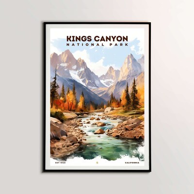 Kings Canyon National Park Poster, Travel Art, Office Poster, Home Decor | S8 - image1
